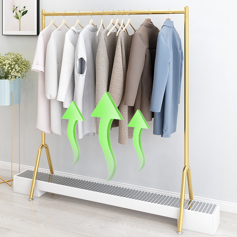 踢脚线取暖器晾衣架落地卧室内专用烘干衣架家用小型阳台晾晒衣杆