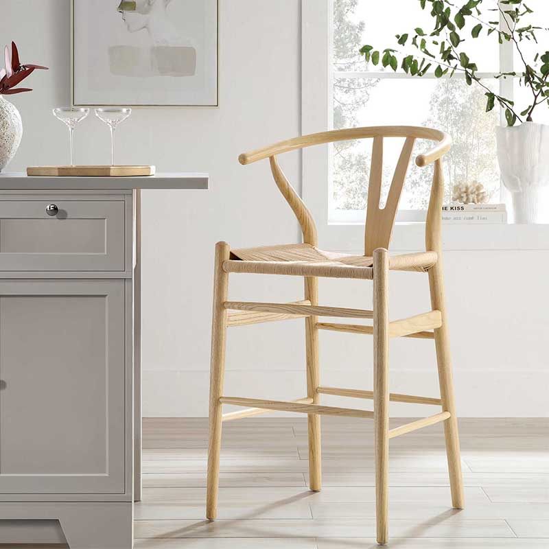 北欧实木Y吧台椅酒吧咖啡茶吧高脚椅休闲简约藤编椅子高脚靠背椅,住宅家具,家用高脚椅,淘宝优惠券,粉丝福利购,淘宝优惠卷