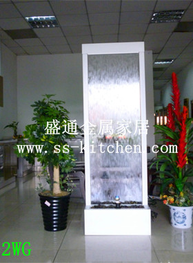简约现代装饰流水摆件 家居流水屏风帘 喷泉流水风水墙  客厅隔断