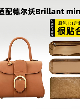 适用于Delvaux德尔沃Brillant mini内胆包轻内衬防水收纳整理撑型
