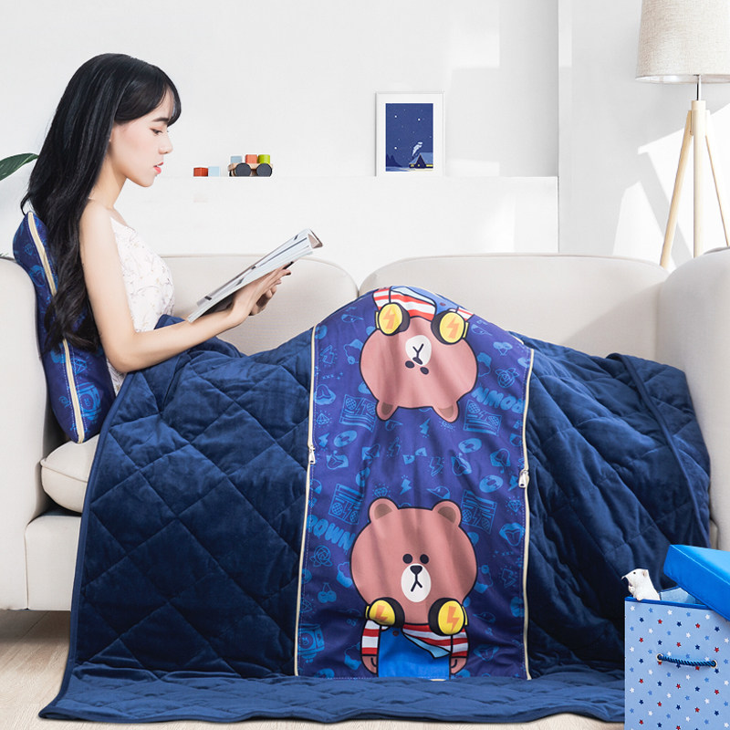 加厚冬季珊瑚绒毯子二合一午休抱枕被子两用折叠汽车载用枕头定制,居家布艺,抱枕被,淘宝优惠券,粉丝福利购,淘宝优惠卷