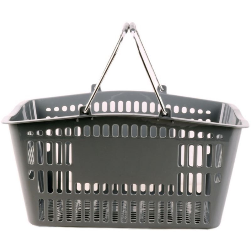 超市购物篮筐果蔬零食便利店加厚塑料手提KTV水果篮家人衣服篮子