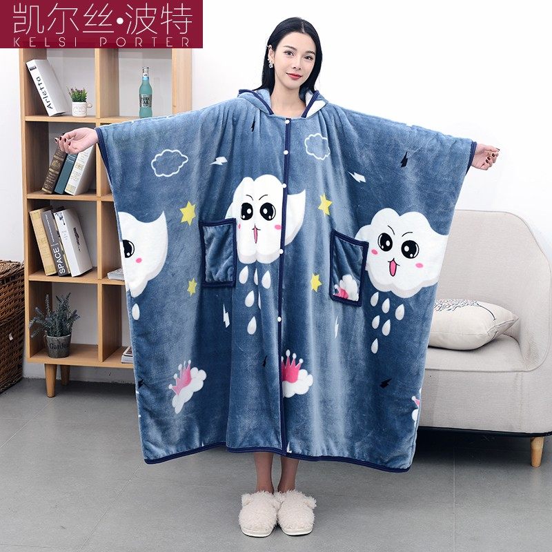 披肩披风斗篷珊瑚绒毛毯空调懒人可爱小毯子单人秋冬办公室午睡毯,床上用品,休闲毯/毛毯/绒毯,淘宝优惠券,粉丝福利购,淘宝优惠卷