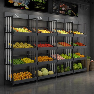 水果架超市生鲜果蔬货架摆放架蔬菜架子展示架水果店摆果框展示台