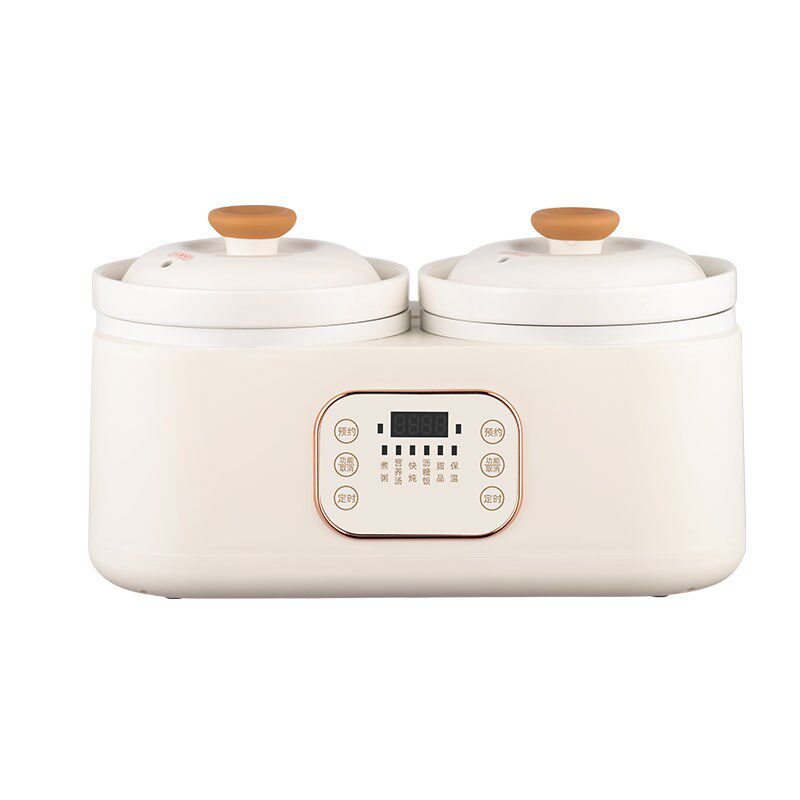 双胆电炖锅煮粥煲粥陶瓷炖锅煲汤炖汤锅家用 1-2人炖盅养生电汤锅