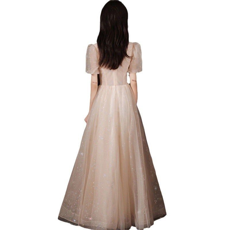 晚礼服女孩十八岁成人礼礼服高中生主持人艺考毕业法式公主连衣裙