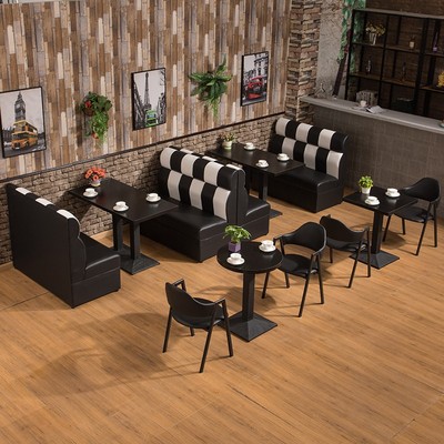 定制餐厅沙发卡座奶茶甜品小吃火锅店餐厅桌椅组合KTV酒吧沙发椅
