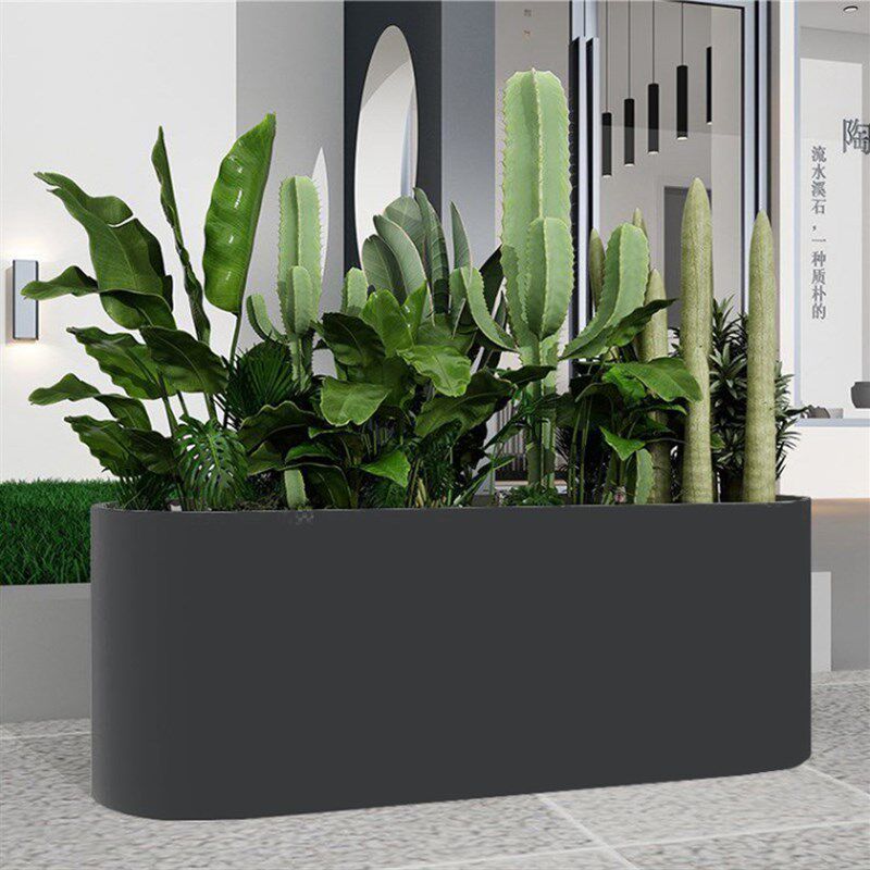 定制弧形花盆桶种菜盆阳台户外花卉盆园艺种植花箱花槽落地庭院款