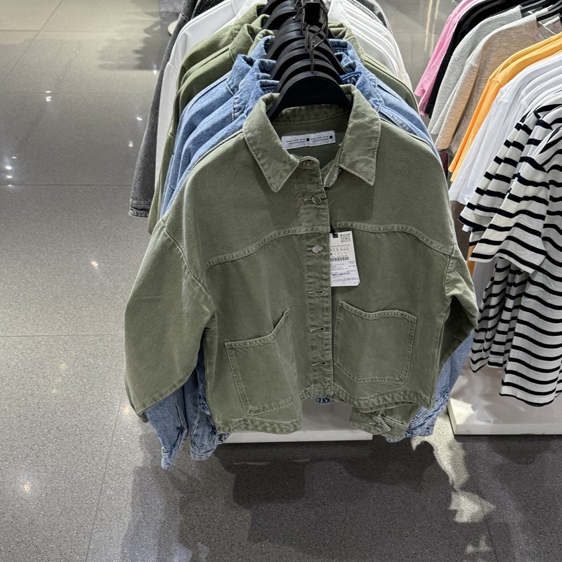 ZAR女装新款宽松版大口袋牛仔外套衬衫夹克0108034查罗0108034505