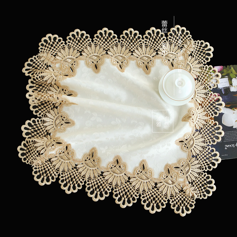 唯米51欧式田园蕾丝镂空床头柜盖布方形百搭家具电器防尘罩遮盖巾,居家布艺,万能盖巾,淘宝优惠券,粉丝福利购,淘宝优惠卷