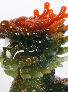 大号招财麒麟摆件一对客厅桌面聚财旺财乔迁家居装饰开业工艺礼品