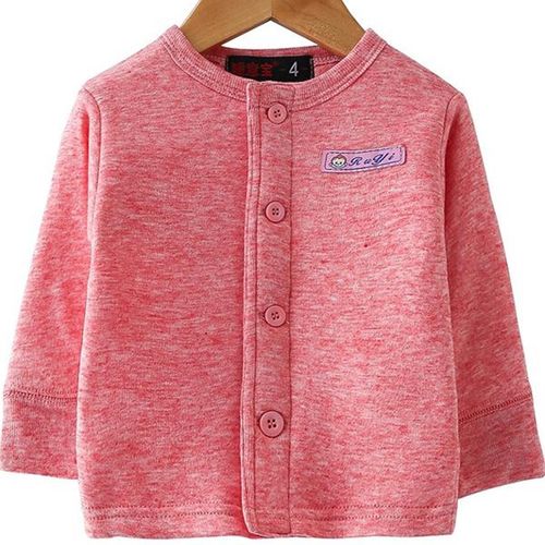 鸡仔唛面料新生婴儿暧意宝男女童装初生宝宝加绒保暖羊毛内衣开衫