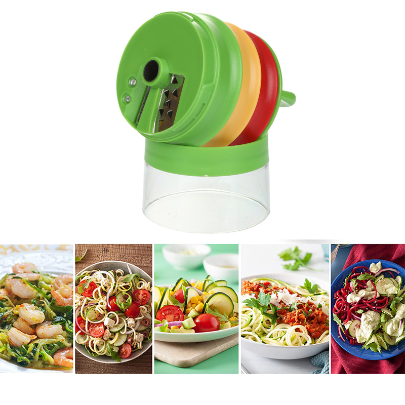 手持式蔬果刨丝器不伤手不锈钢螺旋切丝器瓜果切面条状长丝条工具