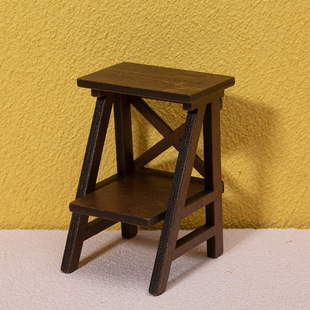 家居木质摆件椅子DIY 饰筷子架收纳 创意迷你置物架拍照道具桌面装