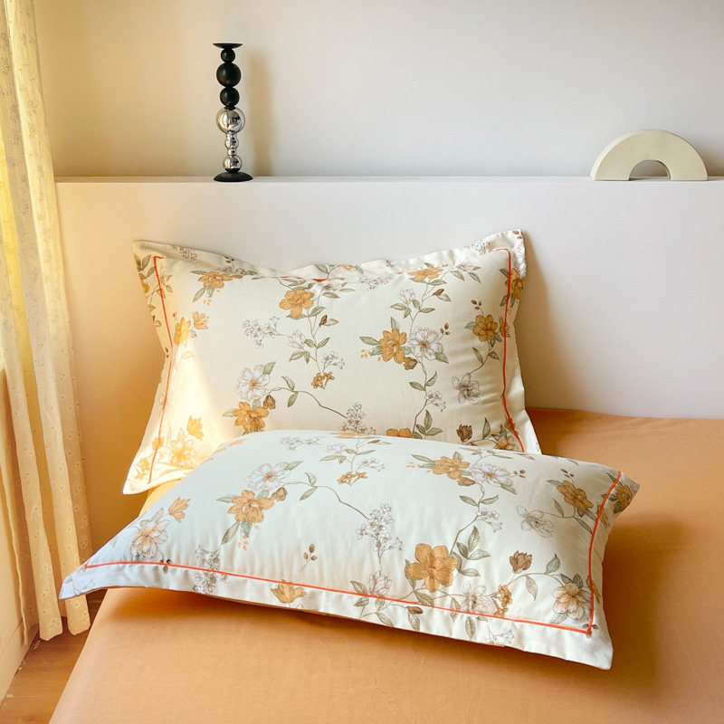 纯棉磨毛枕套一对装冬天加厚全棉宿舍枕头套48x74cm枕芯内胆套罩