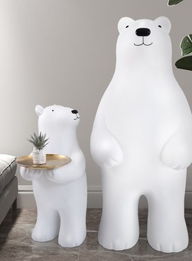 网红客厅橱窗熊落地摆件大型工艺品雕塑酒店别墅艺术品软装饰品
