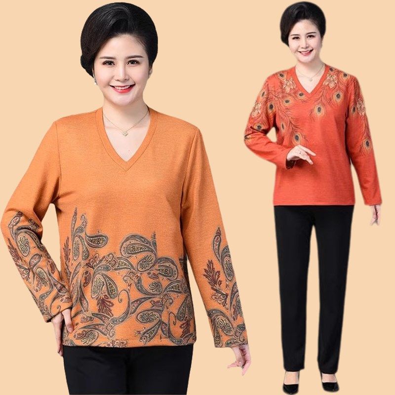 200斤中老年女装时尚T恤中年妈妈装特加肥加大码秋装打底衫两件套,女装/女士精品,大码内搭,淘宝优惠券,粉丝福利购,淘宝优惠卷