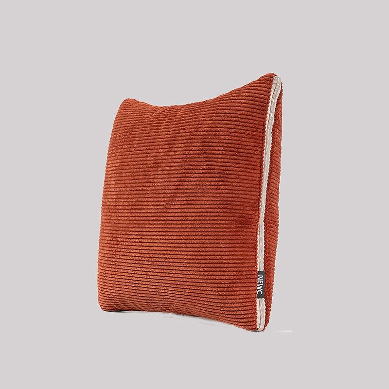 新宸优品橘红灯芯绒高端纯棉抱枕被子两用客厅沙发双面靠枕二合一,居家布艺,抱枕被,淘宝优惠券,粉丝福利购,淘宝优惠卷