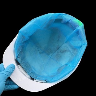 安全帽衬垫内胆内衬一次性吸汗垫头套通用帽衬套加厚透气无纺布蓝