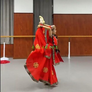 塔吉克族舞蹈服膺之舞演出服帕米尔少女表演服新疆民族艺考服紫茉