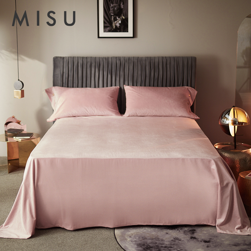 米苏珊瑚绒床单单件法兰绒被单三件套冬季加绒保暖水晶绒单人双人