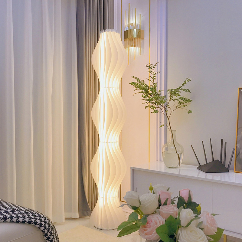 网红草裙落地灯客厅沙发旁氛围灯卧室高级感轻奢立式台灯装饰艺术