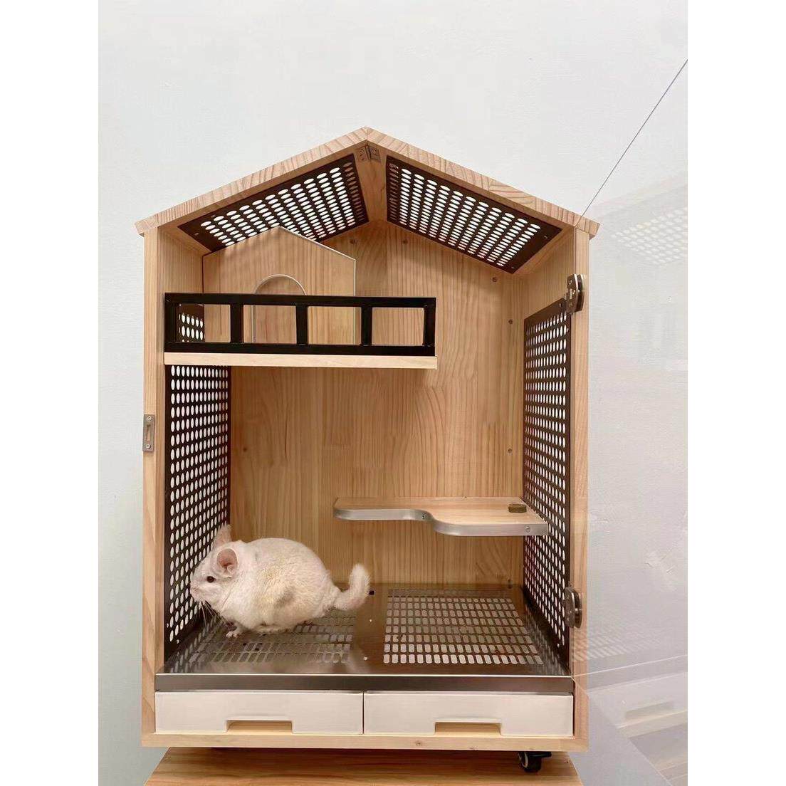 龙猫笼子长60宽40高83木质宠物笼松鼠仓鼠专用包邮