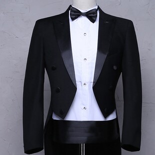 男士西装燕尾服套装2021秋季新款舞台演出服主持人魔术师表演服装