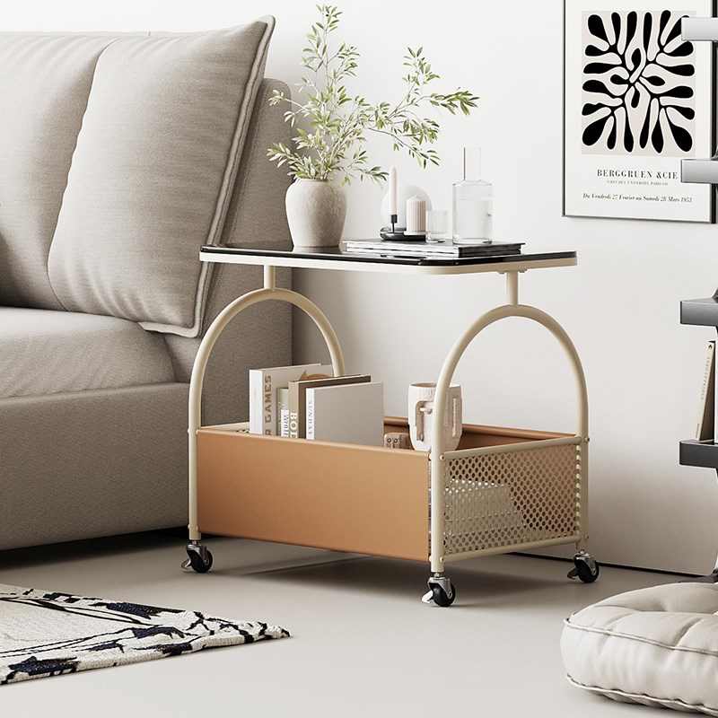 可移动床头柜小户型卧室奶油风轻奢高级感小型置物柜子网红床边柜