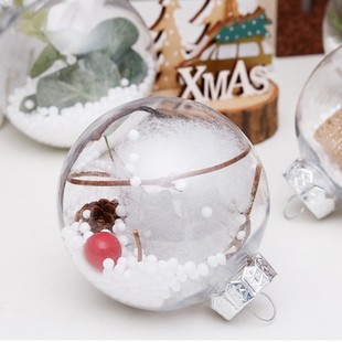 饰品 圣诞树挂件家居装 6cm8cm 透明球圣诞球套装 饰 16pcs 圣诞装