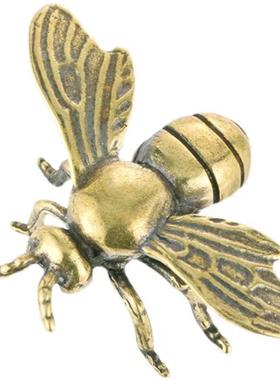 手工蜜蜂纯铜创意螳螂仿古铜器蟋蟀蜗牛书房办公室装饰工艺品收藏