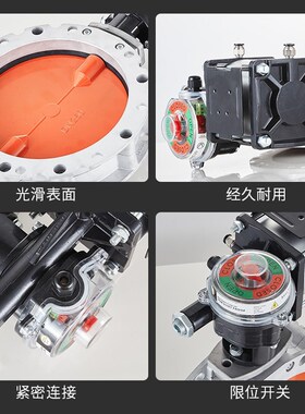 气动粉体蝶阀铝合金粉尘蝶阀V2FS水泥搅拌站专用耐dn100150/350