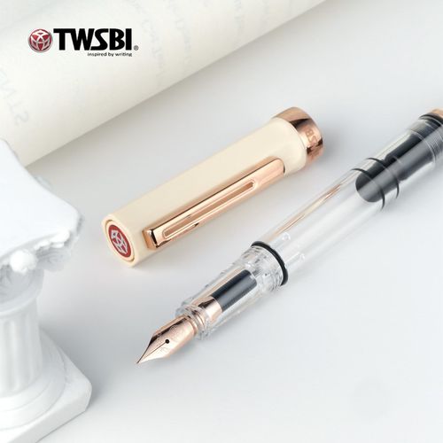 2023新品TWSBI三文堂ECO钢笔奶油黄玫瑰活塞上墨式成人学生钢笔用