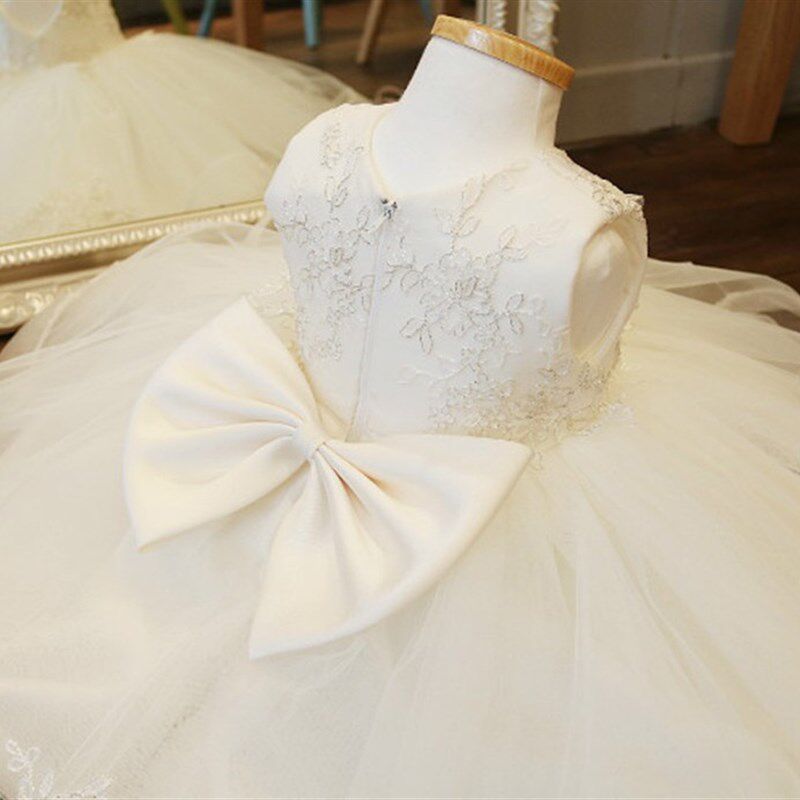 儿童礼服公主裙秋款花童花女装生日周岁小礼服女童主持走秀蓬蓬裙