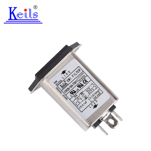 KEILS电源滤波器滤波器220V单保险插座双保险CW2B-10A-T(001)