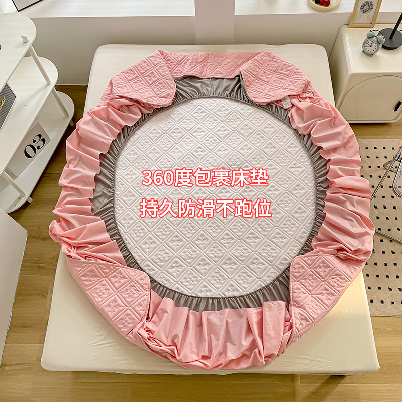 全棉床裙式床罩单件2023新款纯棉床笠床裙二合一席梦思防尘保护套