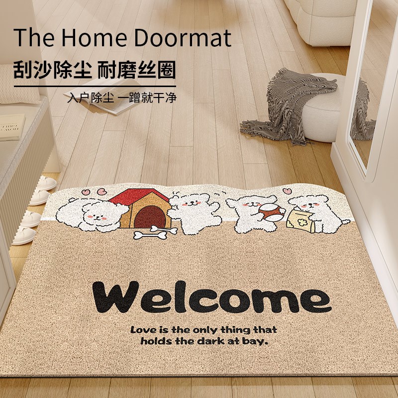 入户门地垫丝圈玄关进门口入门外2024新款耐脏家用可裁剪脚垫
