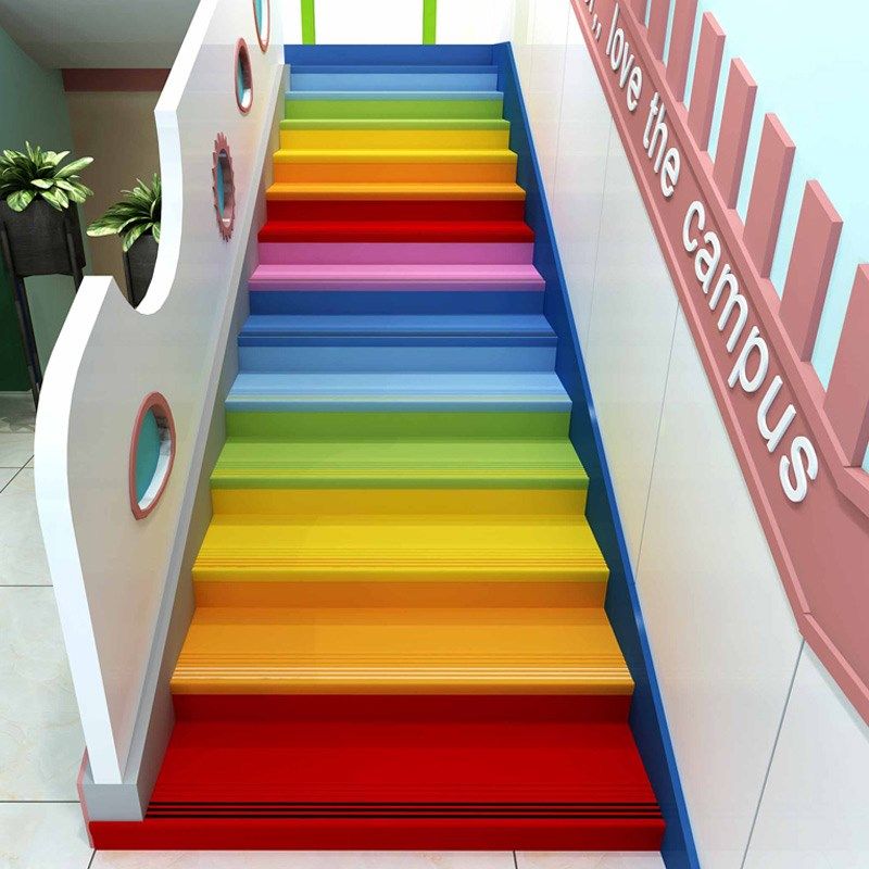 pvc楼梯踏步垫幼儿园塑胶楼梯踏步板耐磨楼梯地胶台阶贴防滑垫条,居家布艺,楼梯垫,淘宝优惠券,粉丝福利购,淘宝优惠卷