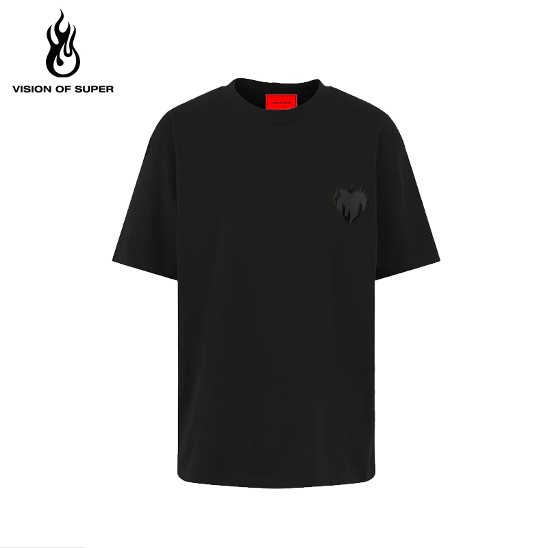 VOS燃烧爱心刺绣男女款短袖T恤