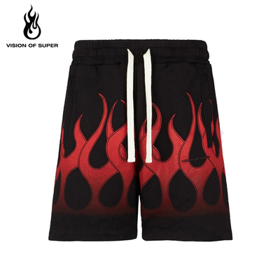 VOS渐变火焰印花休闲短裤