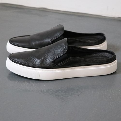 好品质简约男士牛皮白色包头拖鞋无后跟小白鞋皮拖半拖凉鞋男鞋子