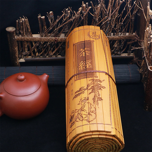 陆羽茶经竹简书全文刻字一米三二长茶道文化礼品摆件装饰定制LOGO