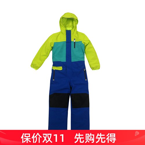 儿童玩雪连体滑雪服冬季夹棉防风防水衣夹克户外保暖登山防寒外套