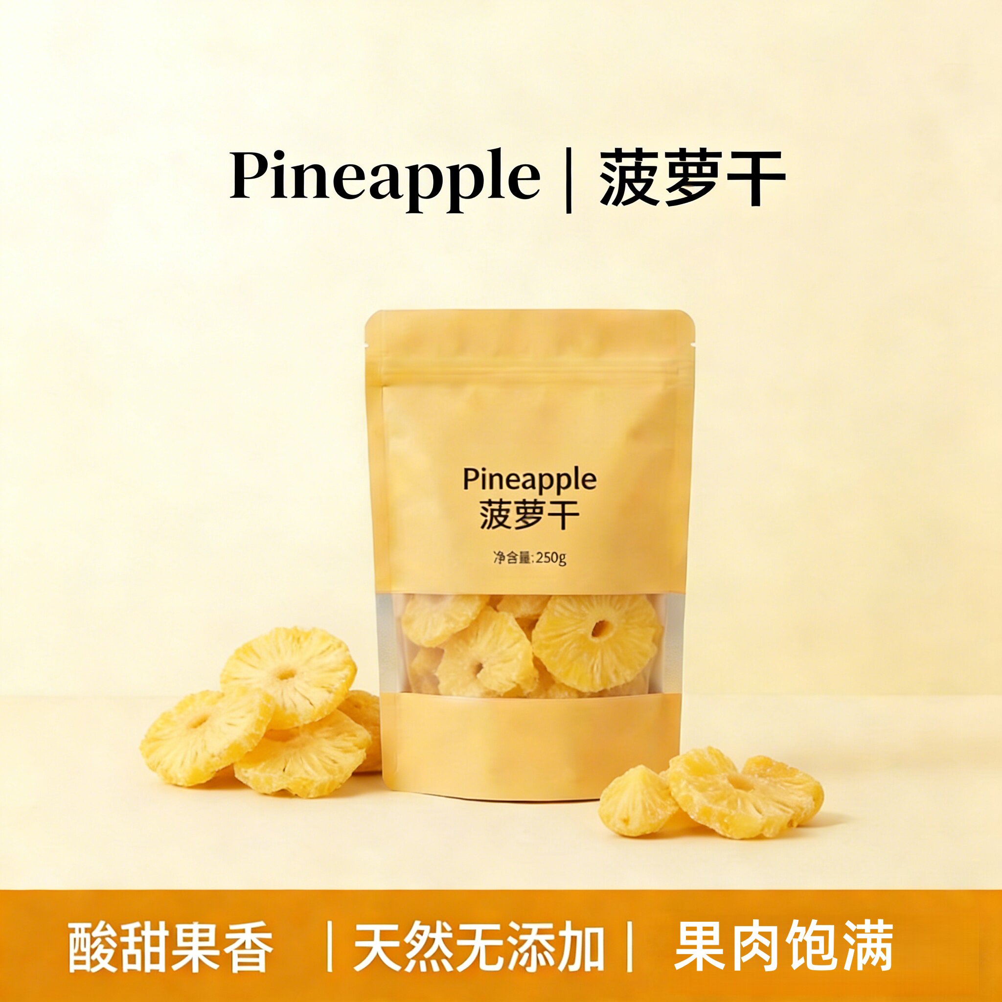 央妈推荐菠萝干凤梨干500g果干果脯蜜饯水果干菠萝块片圈零食散装