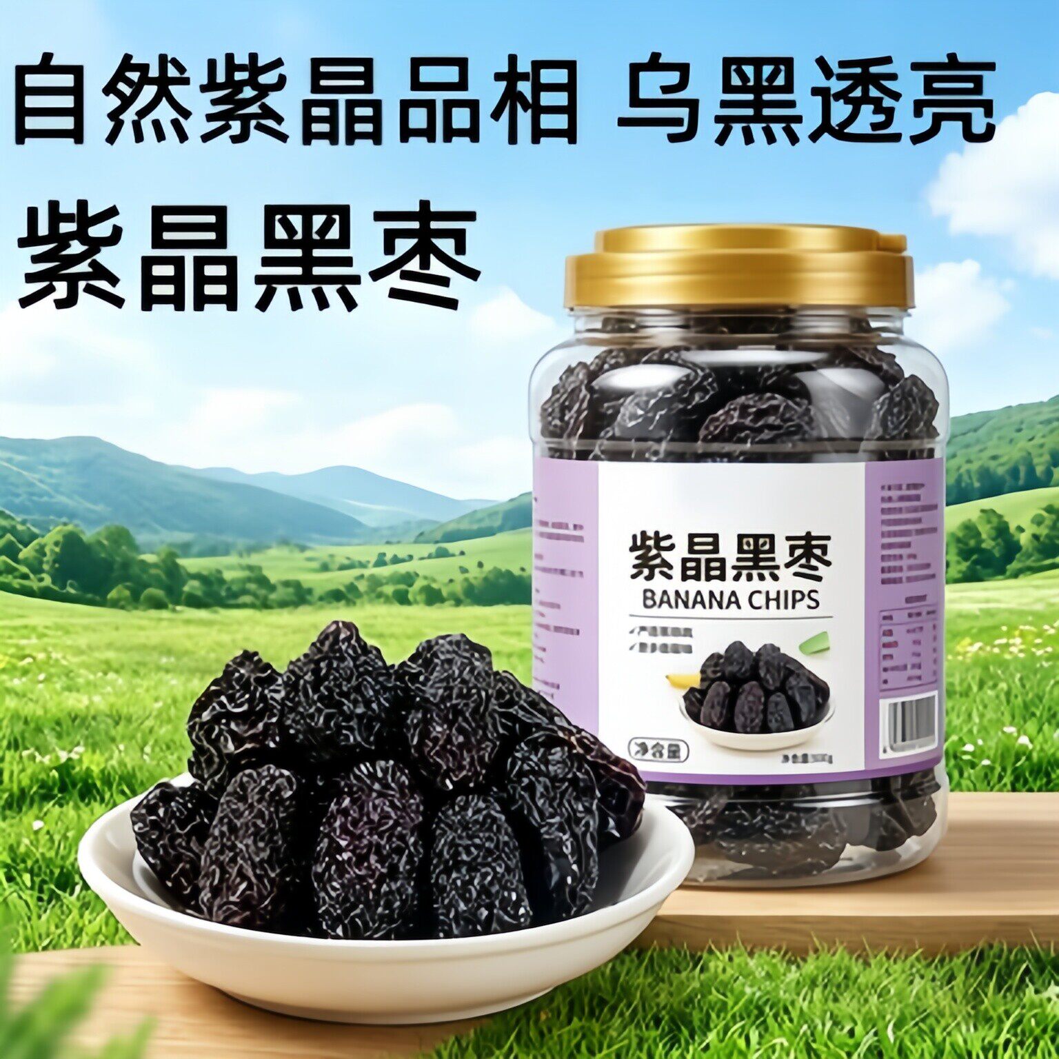 无添加黑枣正品官方旗舰店特级新疆特产紫晶野生大乌枣太行山新鲜