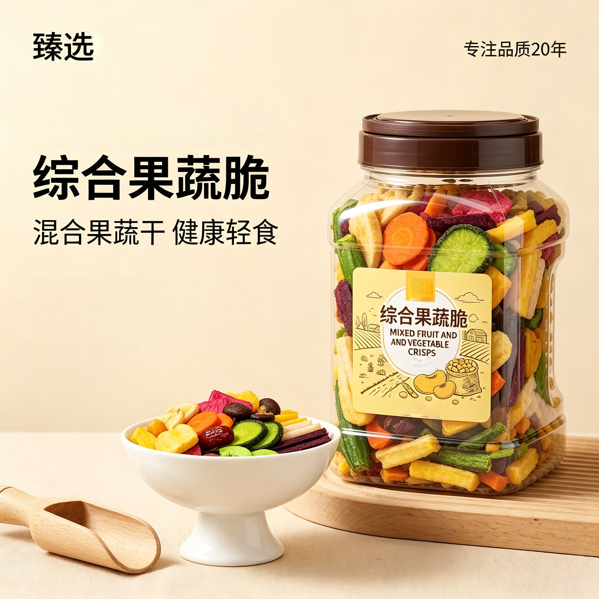 央妈推荐综合果蔬脆水果干蔬菜干蔬果干冻干果秋葵香菇脆零食营养