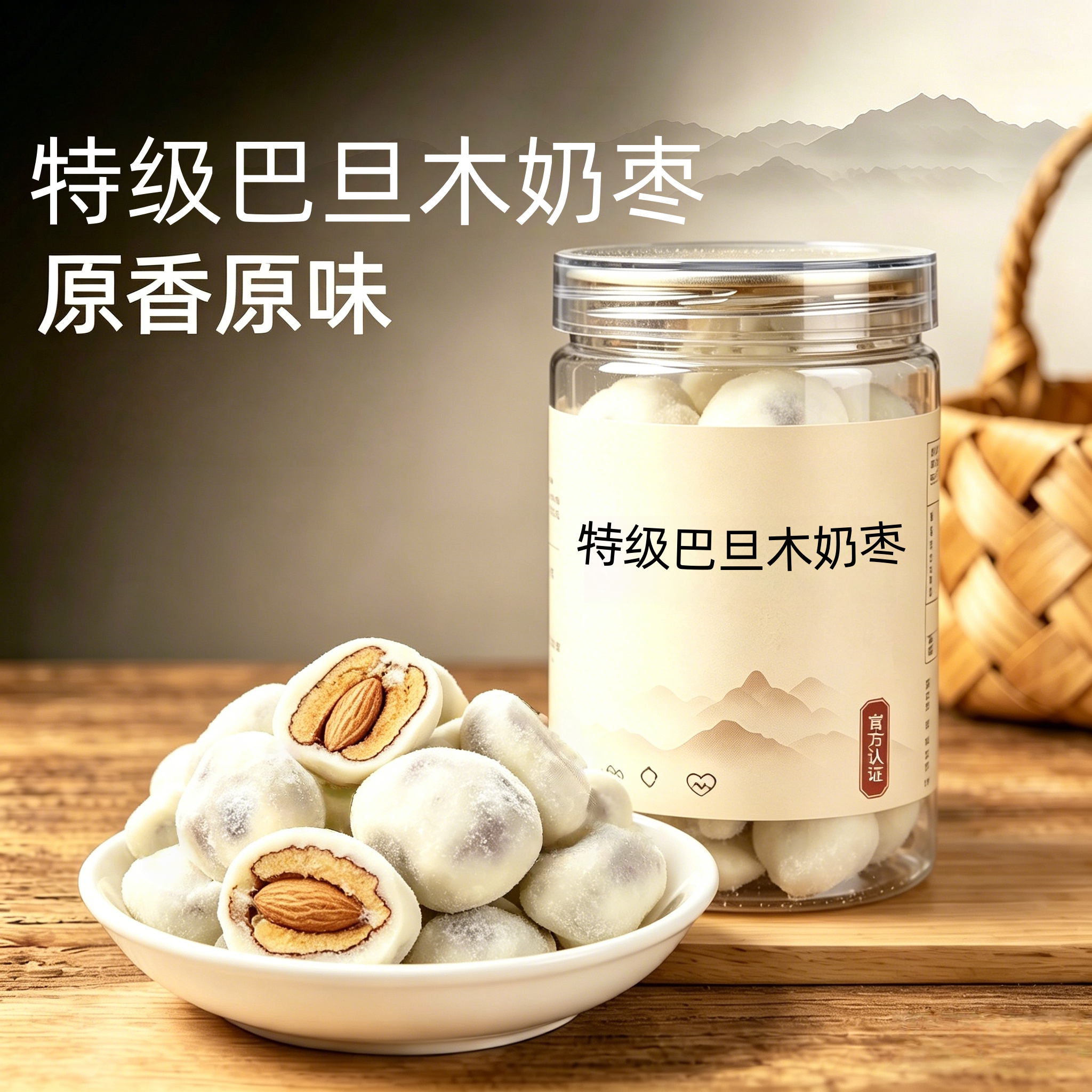 胖超市东来新疆特产奶枣巴旦木夹心无核独立包装红枣休闲健康零食