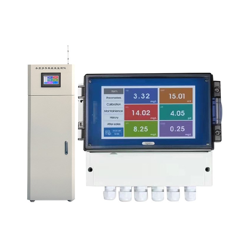 水质分析仪多参数PH 温度 电导率 溶解氧 余氯工业壁挂仪箱体式