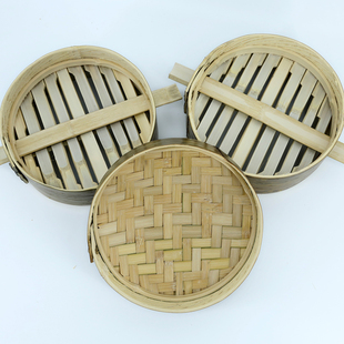 竹编制品小蒸笼屉格纯手工青皮无胶水家用新品2019七夕包邮商用