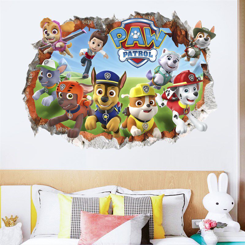 3D立体狗狗巡逻队汪汪立大功卡通儿童房卧室幼儿园装饰墙贴画贴纸,家居饰品,软装墙贴,淘宝优惠券,粉丝福利购,淘宝优惠卷